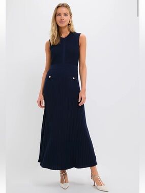 POMANDER PLACE Navy Knit Gemma Dress